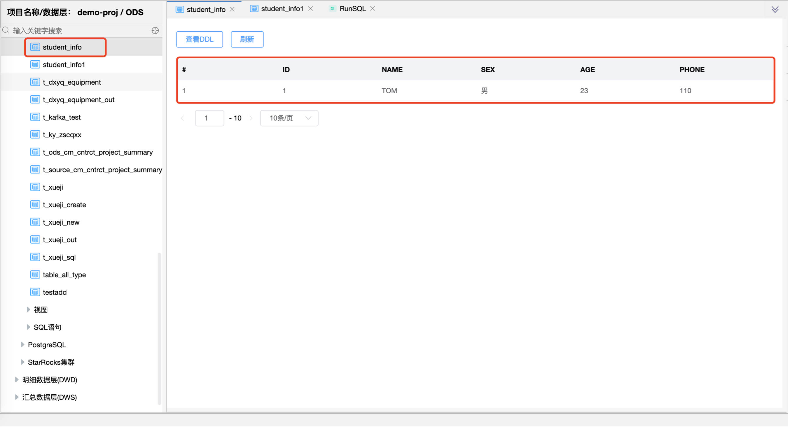 runsql